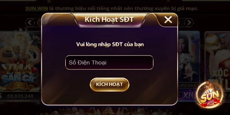 Đăng Nhập Sunwin - Cập Nhật Thao Tác 1 Phút Thành Công 3 Hướng dẫn kích hoạt số điện thoại liên kết